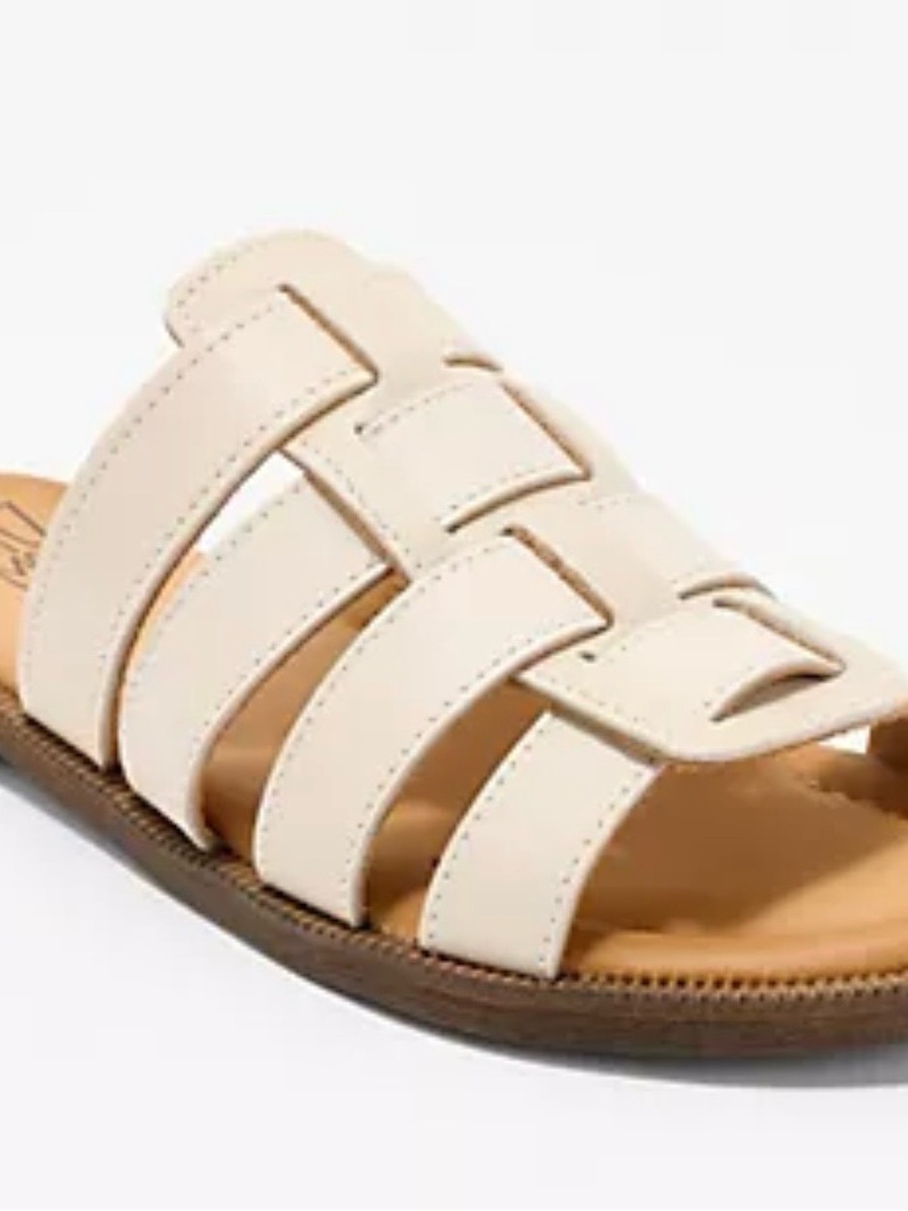 Miz Mooz Women’s Leather Cream Fisherman Sandal Slide Size 40W 9W NWT in Box